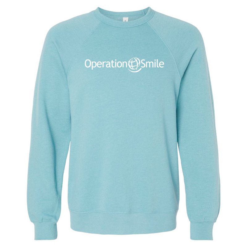 Operation Smile Unisex Sponge Fleece Crewneck Sweatshirt - Heather Lagoon