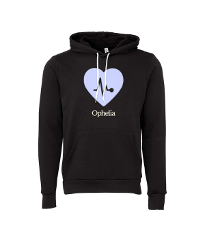 Ophelia Black Hoodie Heart