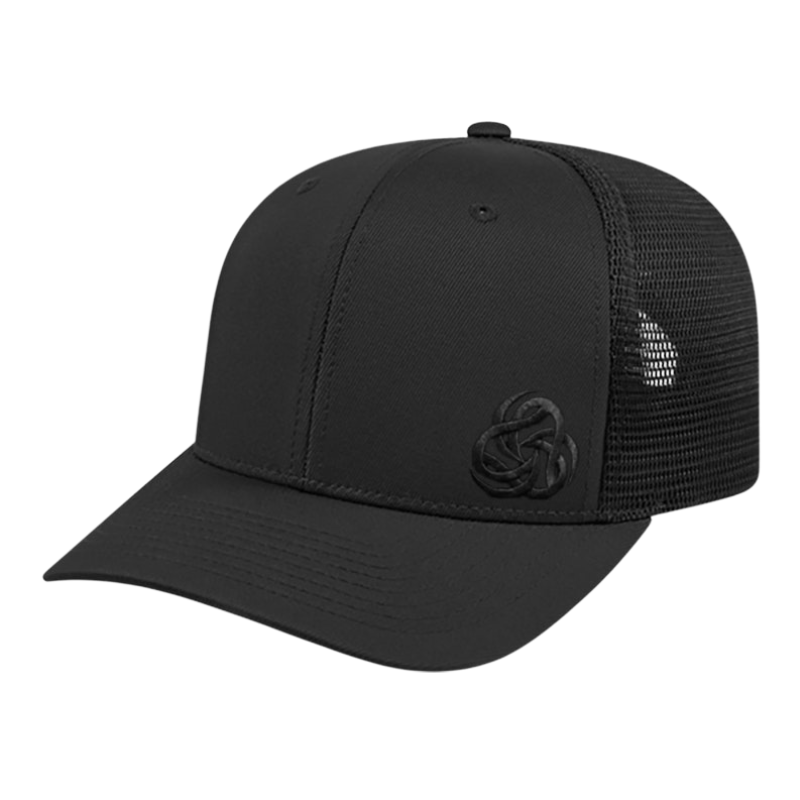 Wave Logo Flexfit 110 Trucker Mesh Back Cap - Black