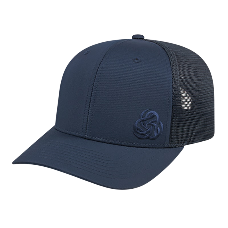 Wave Logo Flexfit 110 Trucker Mesh Back Cap - Navy