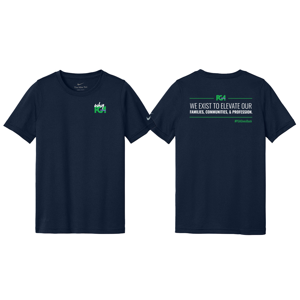 PGA Nike Youth Give Back Tee-Navy
