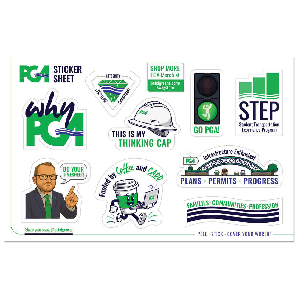 PGA Tech Tattoo Custom Stickers