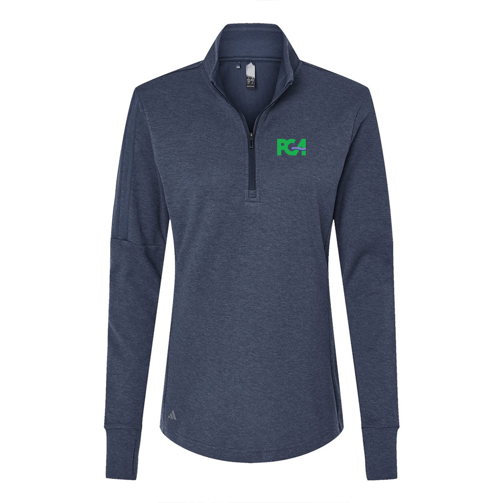 PGA Women's Adidas 1/4 Zip Pullover-Navy