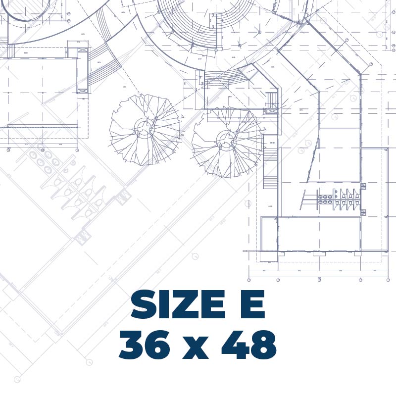 36 x 48" Size Blueprints