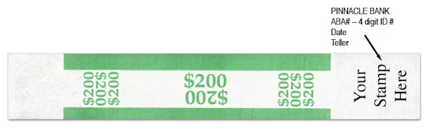 PB1164  B60120  $200 Bill Straps-Green