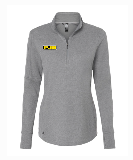 Adidas Women's 3-Stripe Quarter-Zip Sweater Pullover