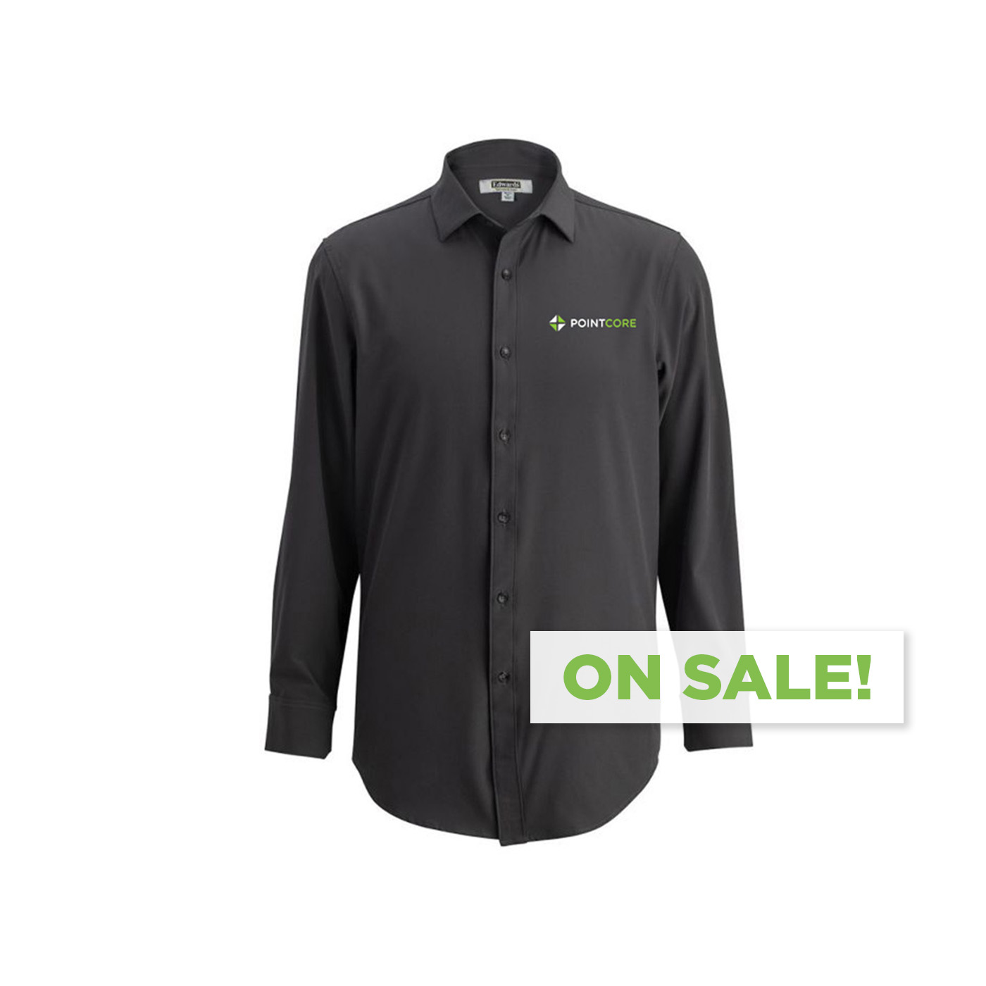 Men's Black Lightweight Button-Up - Men's Black Lightweight Button-Up