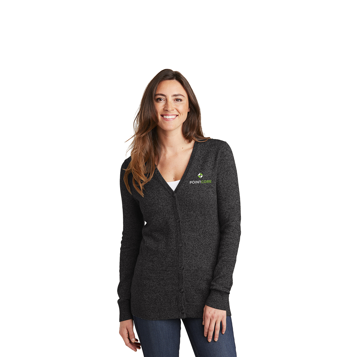 Women's Tri-Blend Button-Up Cardigan Sweater