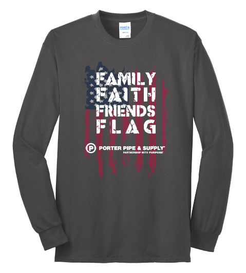 Port & Co® Long Sleeve Core Blend Tee (FFFFLAG)