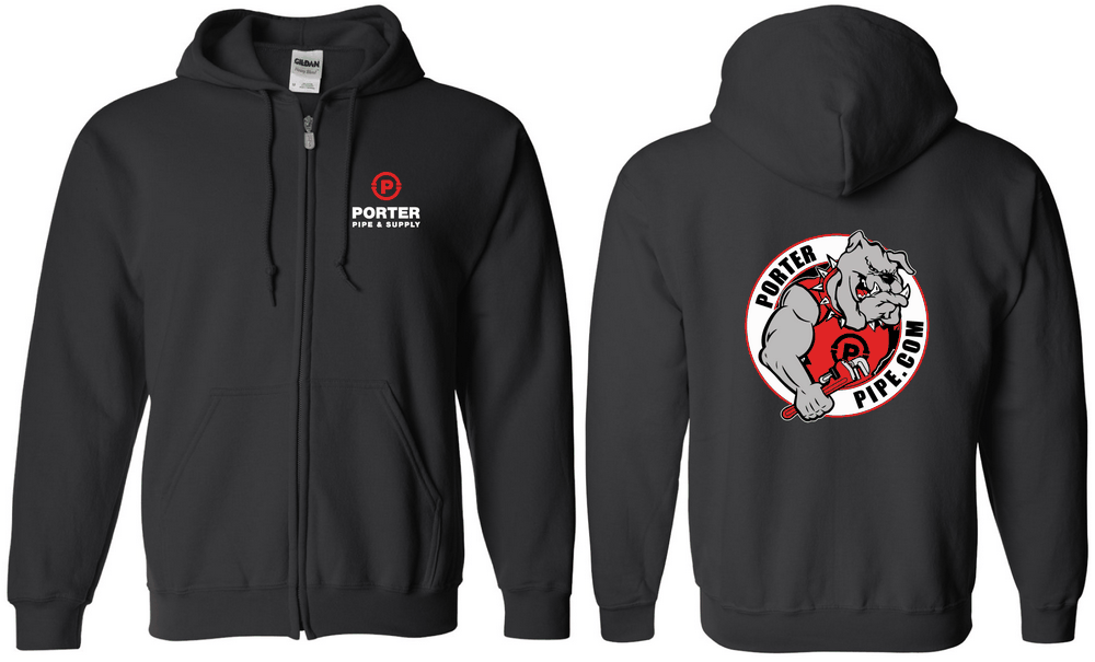 Port & Co® Core Fleece Full-Zip Hoodie (Bulldog)