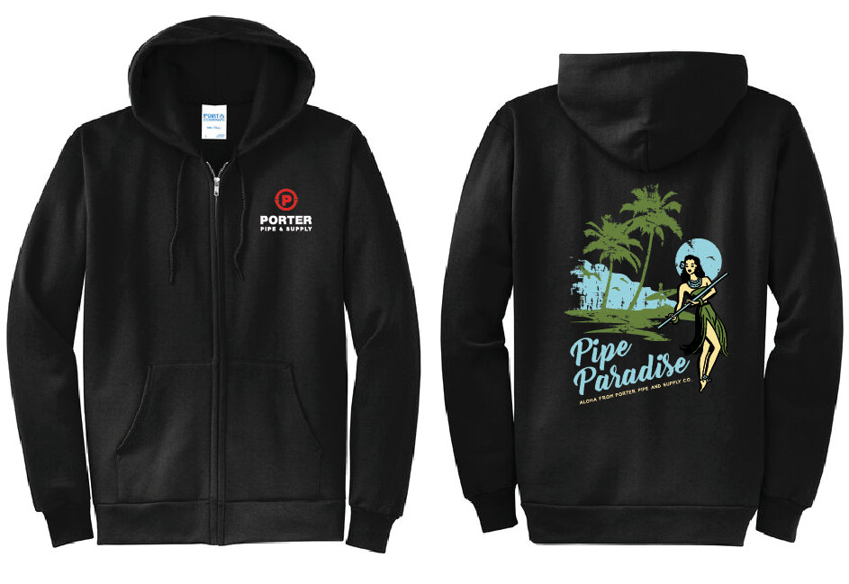 Port & Co® Tall Fleece Full-Zip Hoodie (Paradise)