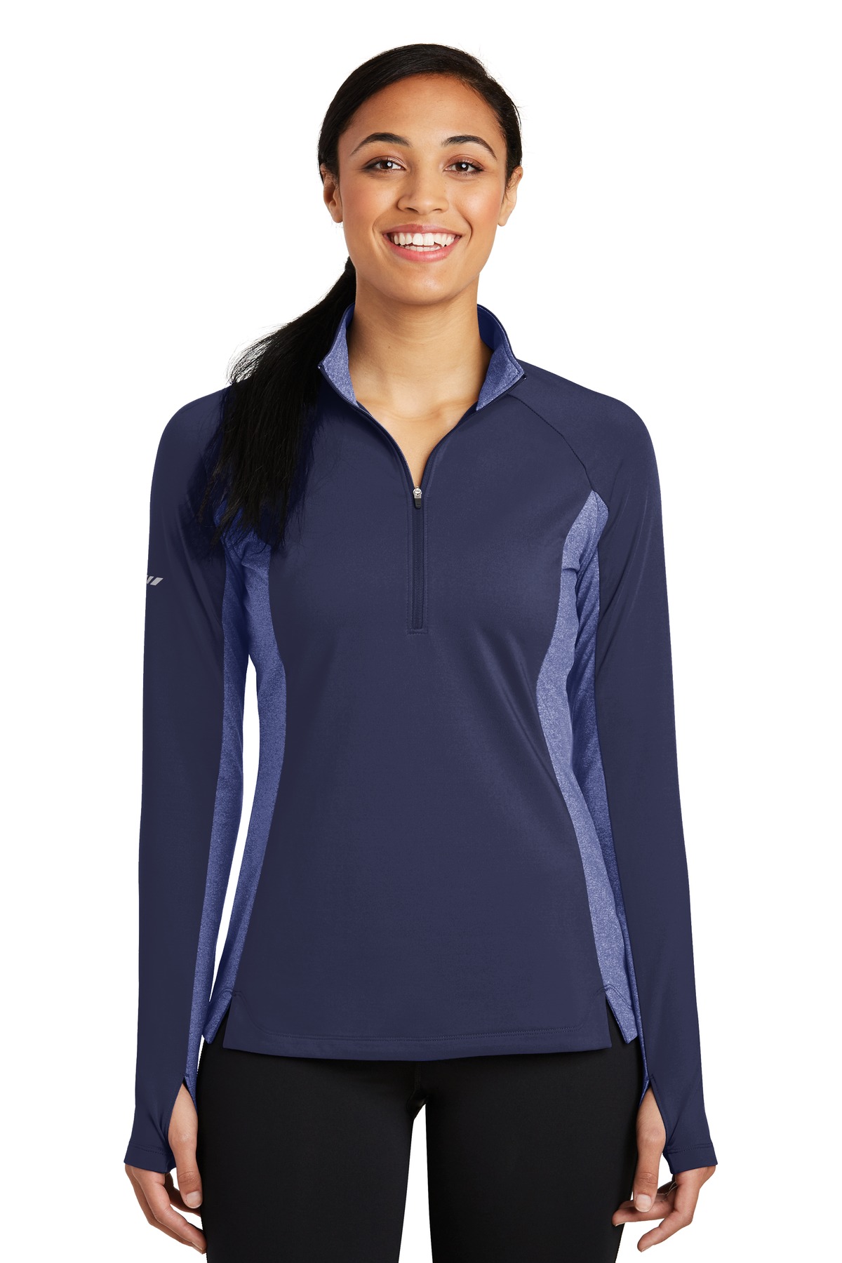 Sport-Tek Ladies Sport-Wick Stretch Contrast 1/4-Zip Pullover LST854