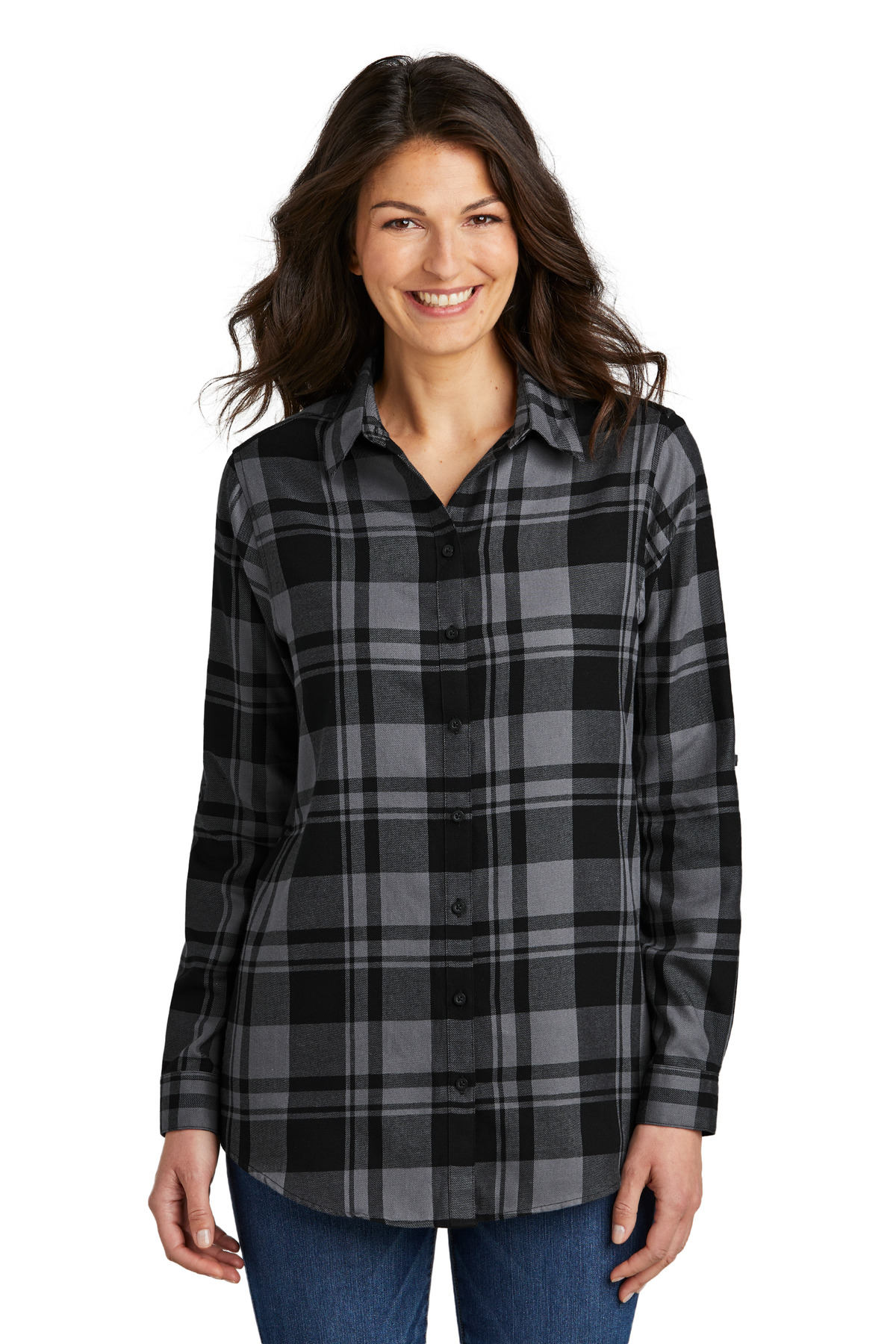 Port Authority Ladies Plaid Flannel Tunic LW668