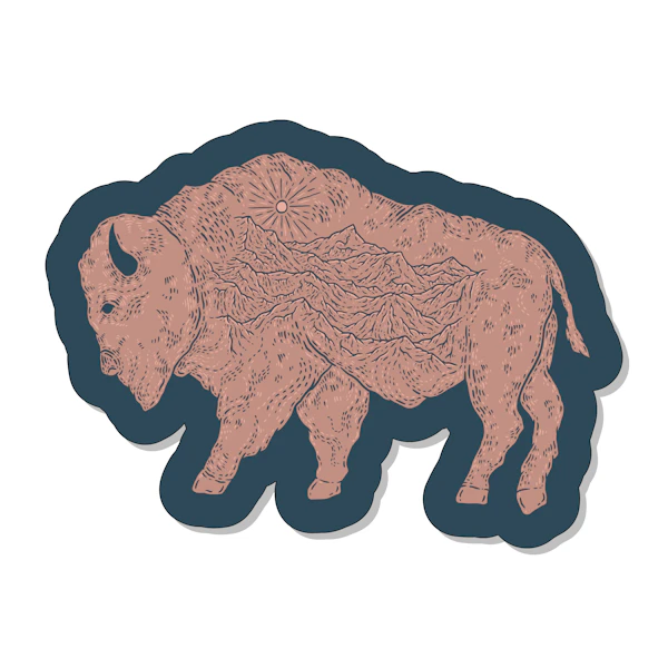 Bison of the West Sticker
