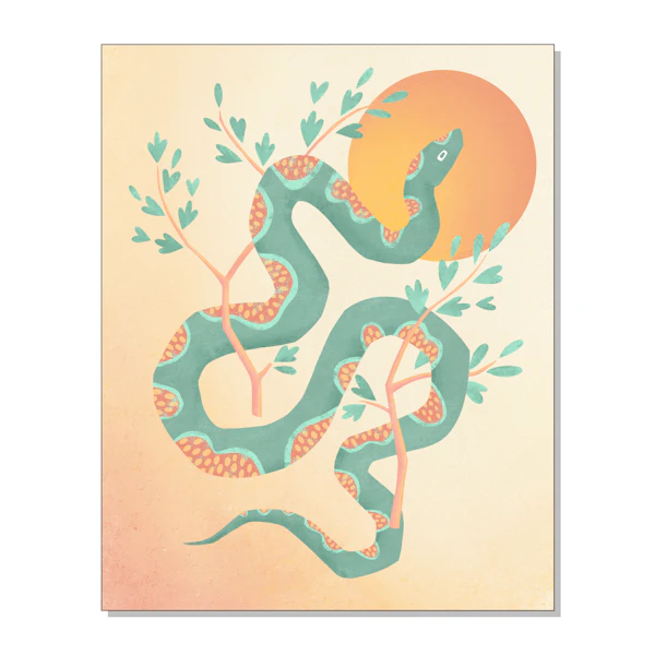 Cute Snake - Santa Fe Art Print