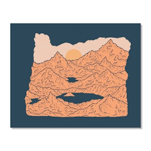 Fire Mountains Art Print