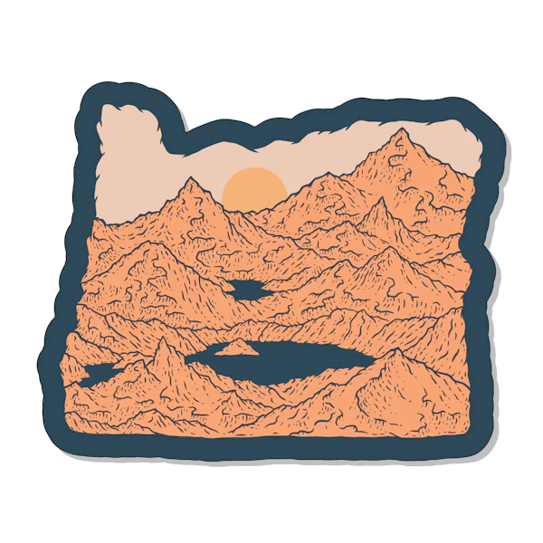 Fire Mountains Sticker