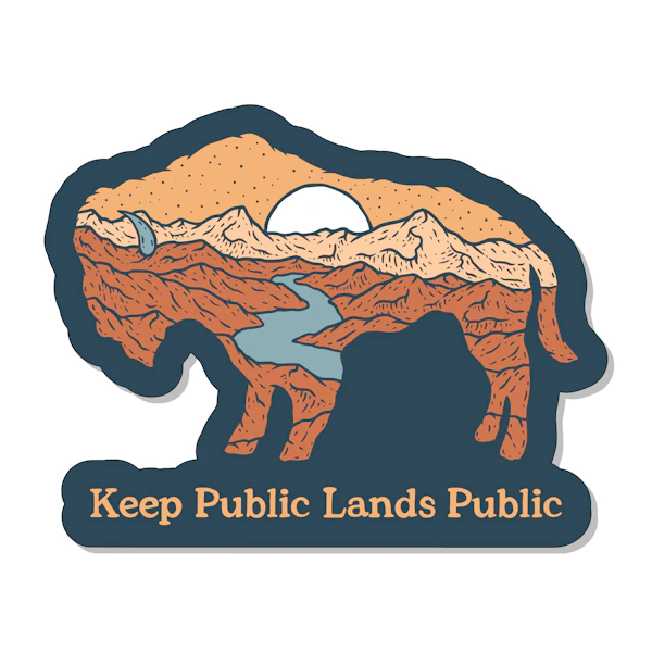 Public Lands Bison Sticker