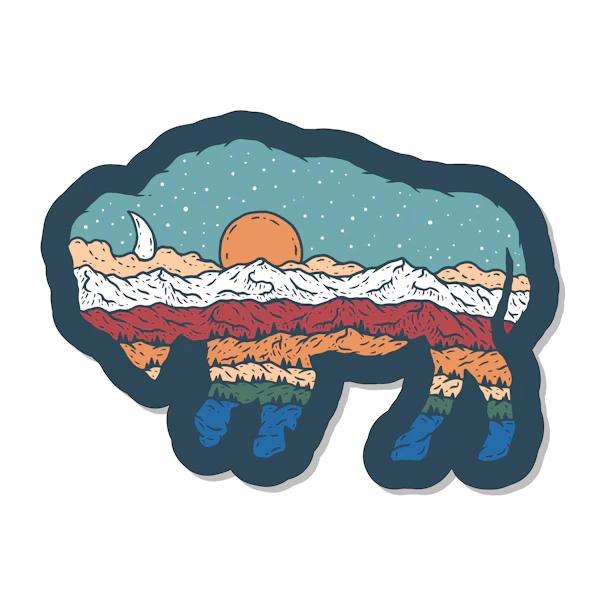 Yellowstone Bison Sticker