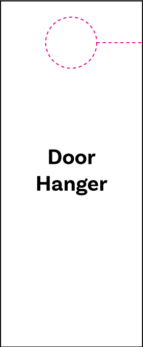 3.5 x 8.5" Door Hanger
