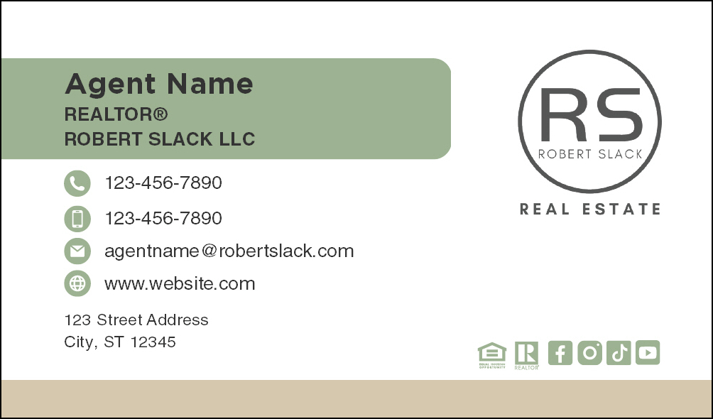 STANDARD BUSINESS CARD GREEN : RS-BC01G