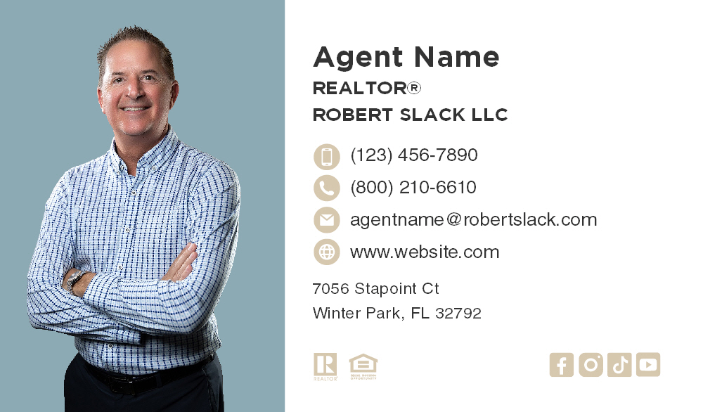 BUSINESS CARD W/ PHOTO BLUE - TN : RS-BC02B-GA