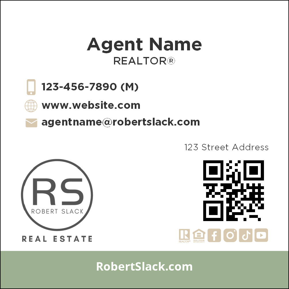 QR SQUARE BUSINESS CARD Green Variant : RS-BC08QR-G