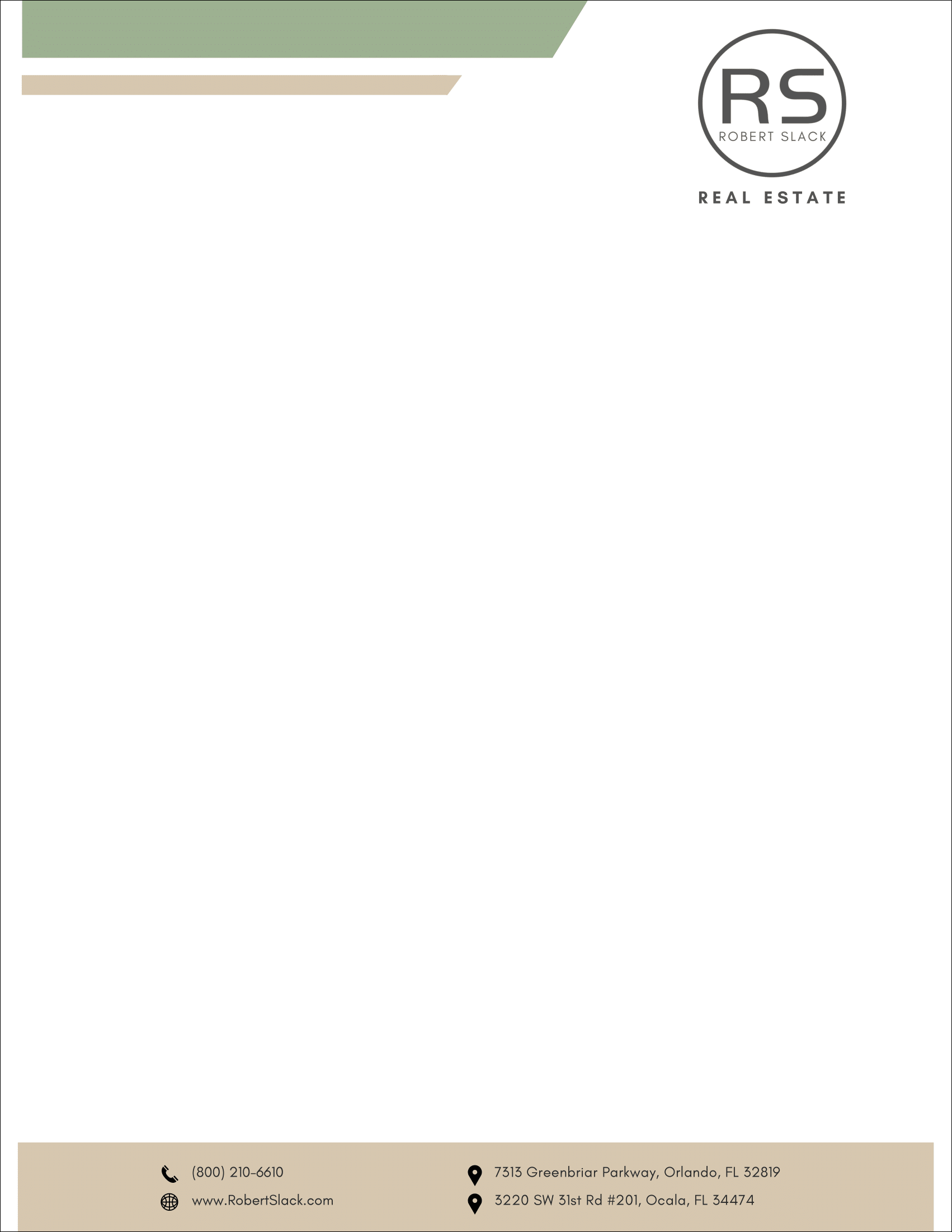 Robert Slack Letterhead  : RS-LH01