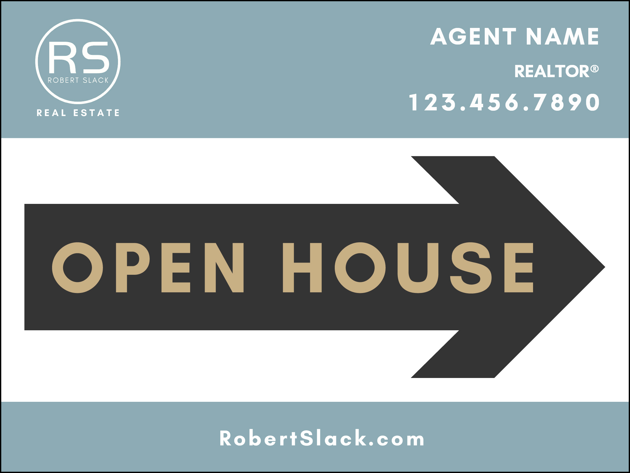 24 X 18 LANDSCAPE RIGHT RED ARROW : RS-SN10-CP-LS