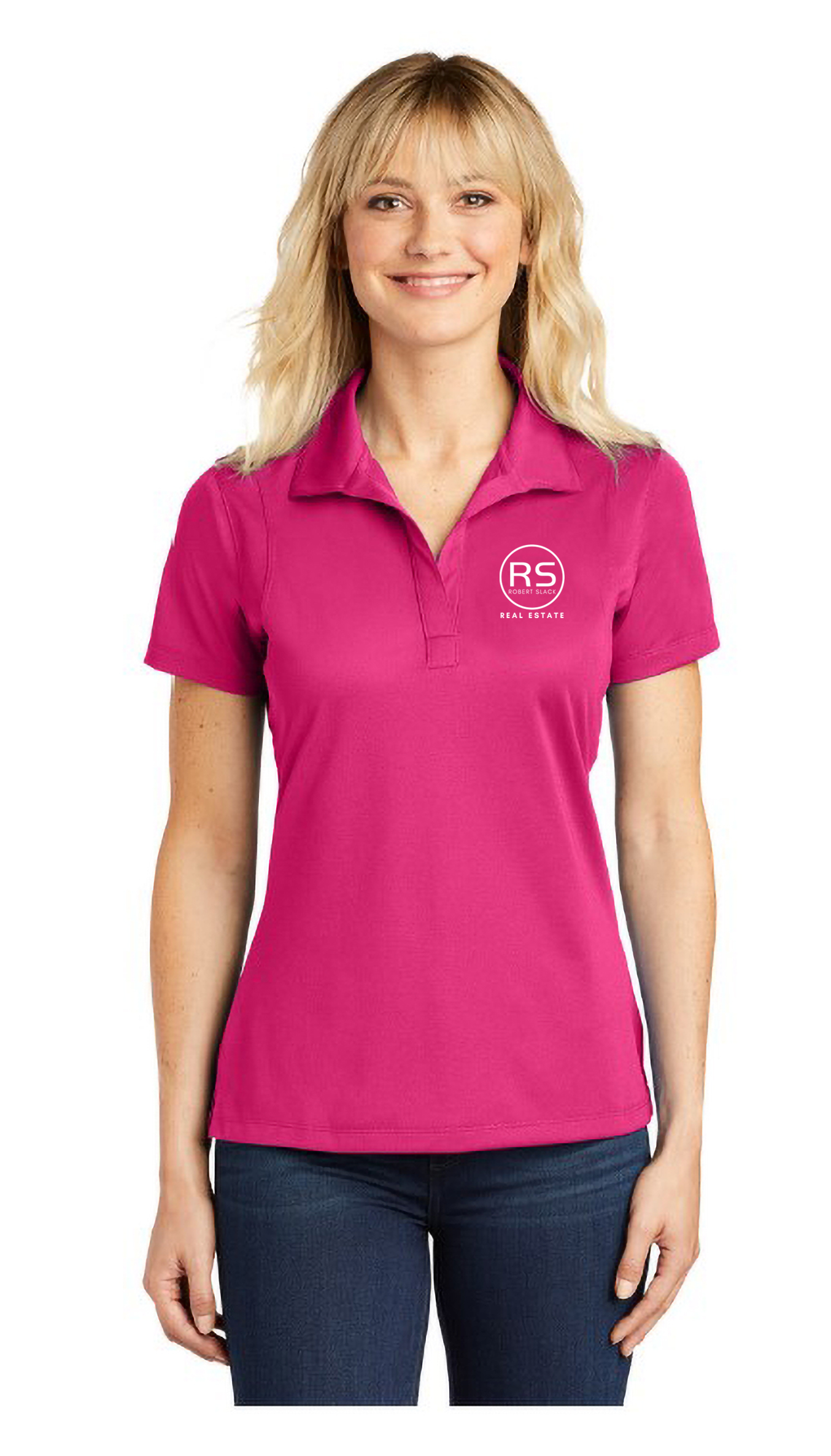 Ladies Pink Polo  : RS-WE02-P-W