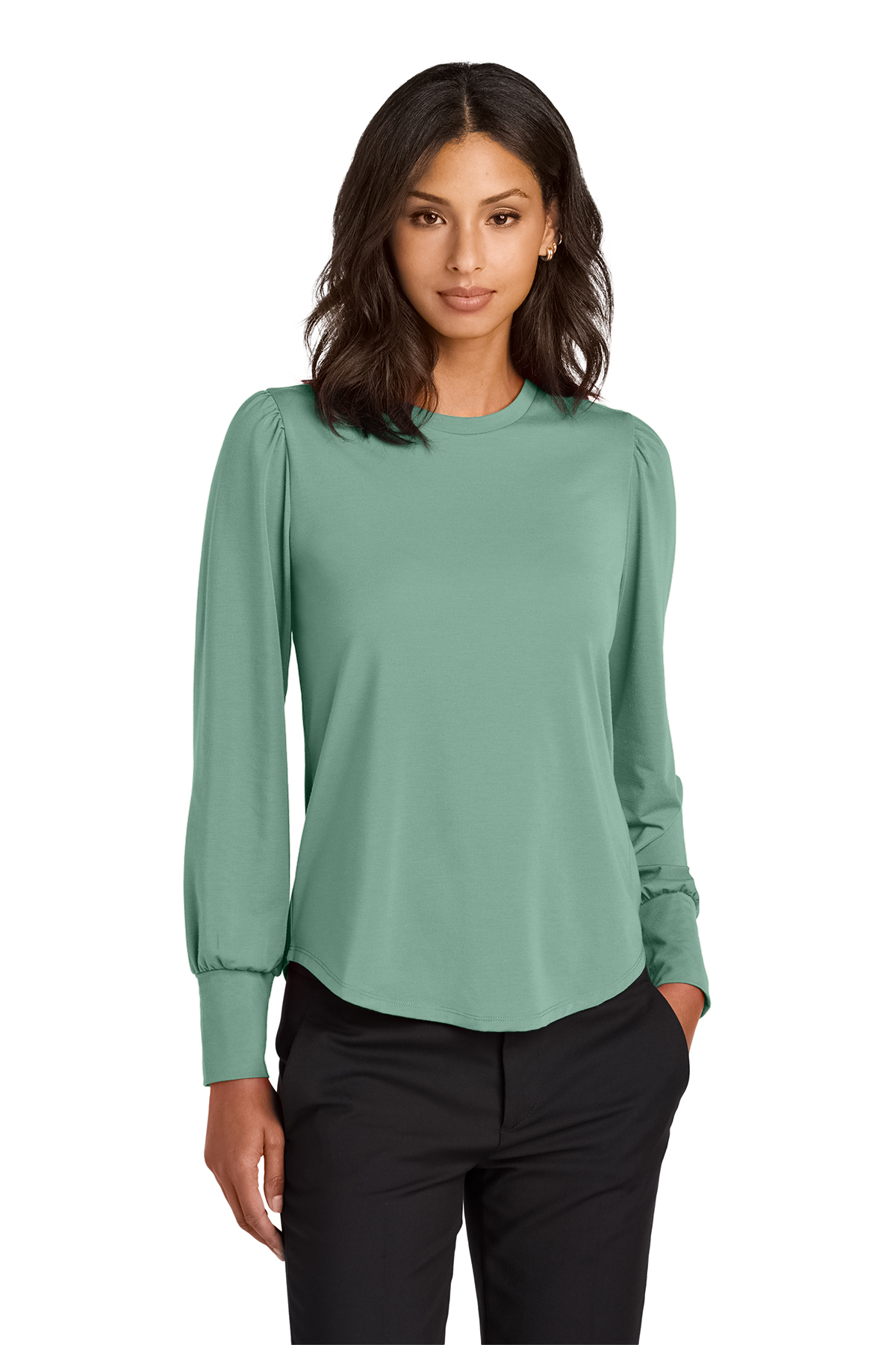 Women’s Stretch Jersey Long Sleeve Blouson Top : RS-WE40