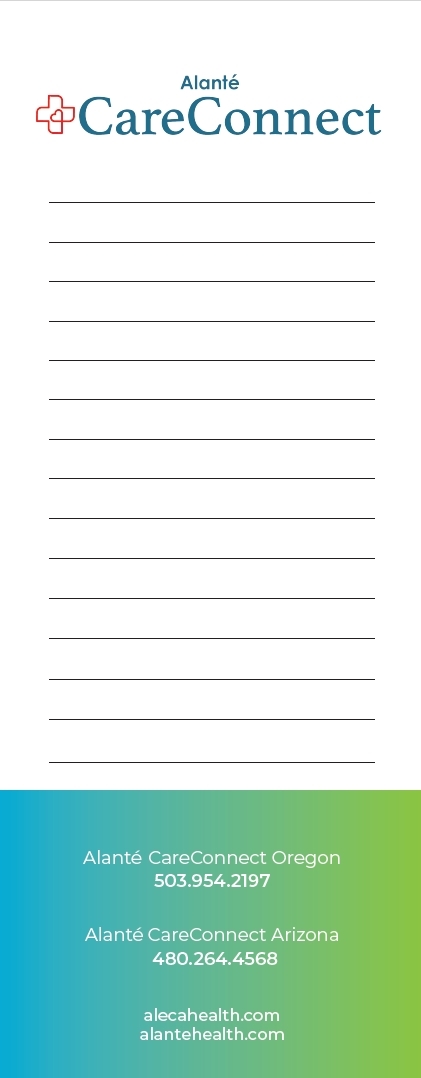 Notepads - Alante Care Connect 3x8in