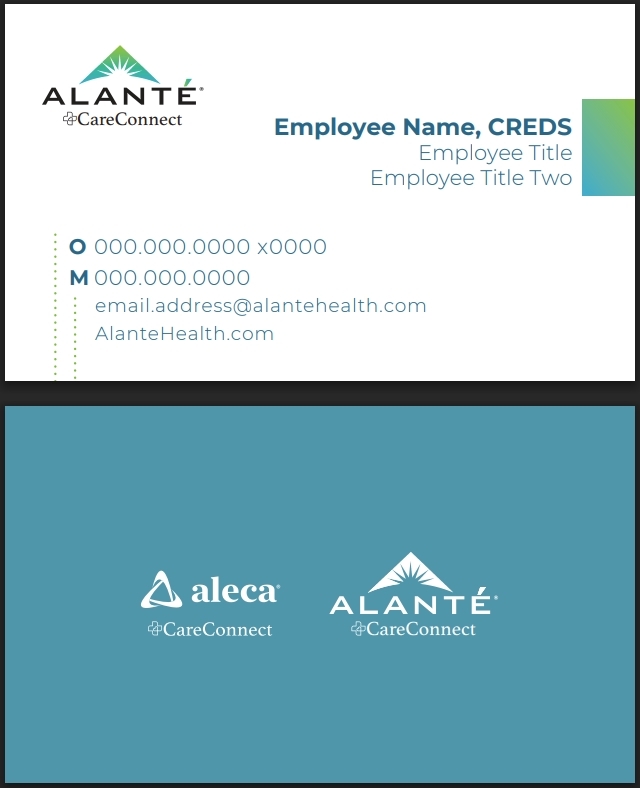Business Card Template - Alante Care Connect