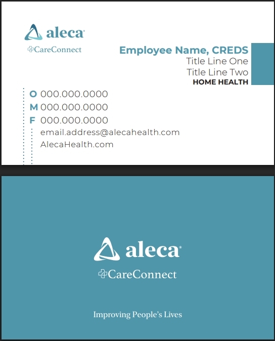Business Card Template - Aleca Home Health