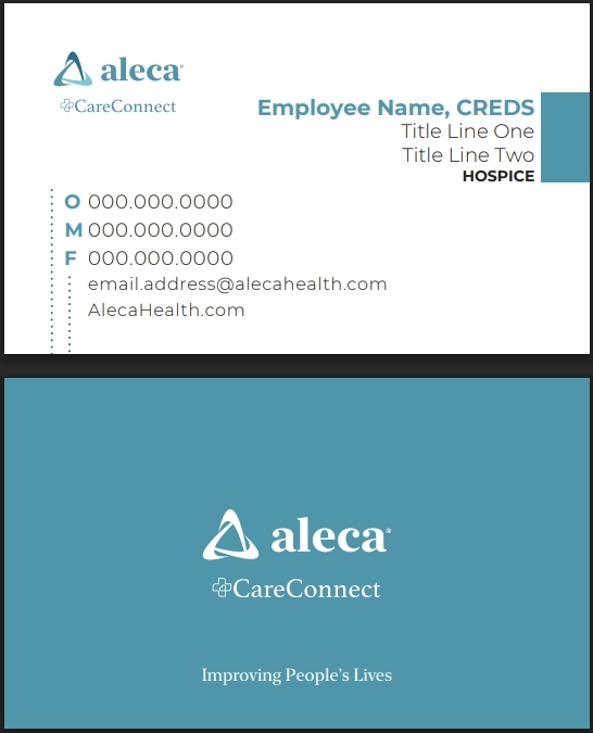 Business Card Template - Aleca Hospice
