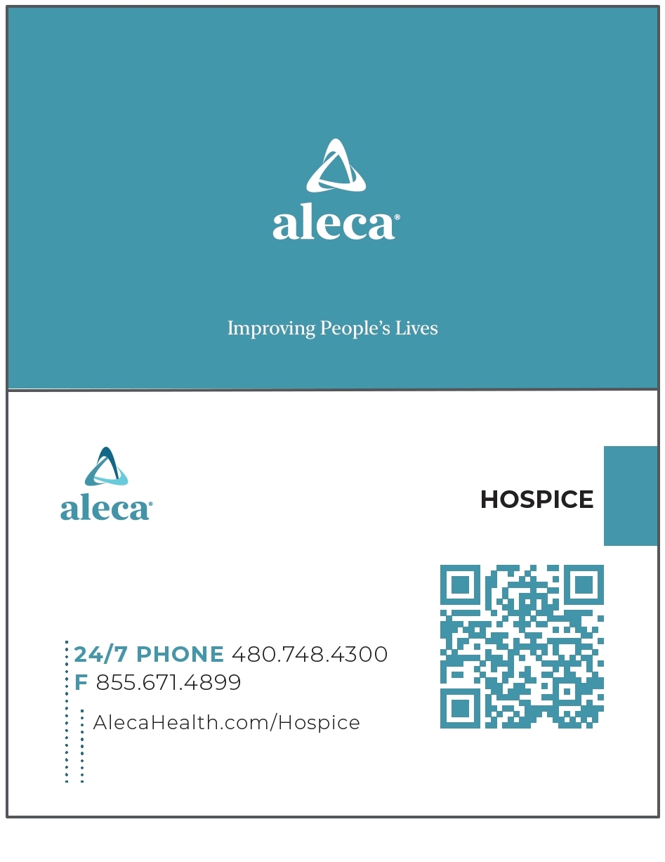 Business Card - Aleca Hospice Blank