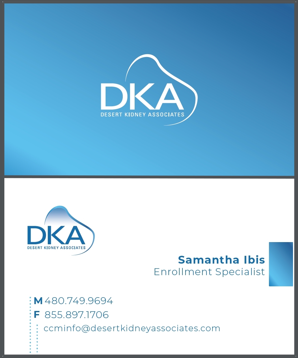 Business Card Template - Desert Kidney Associates