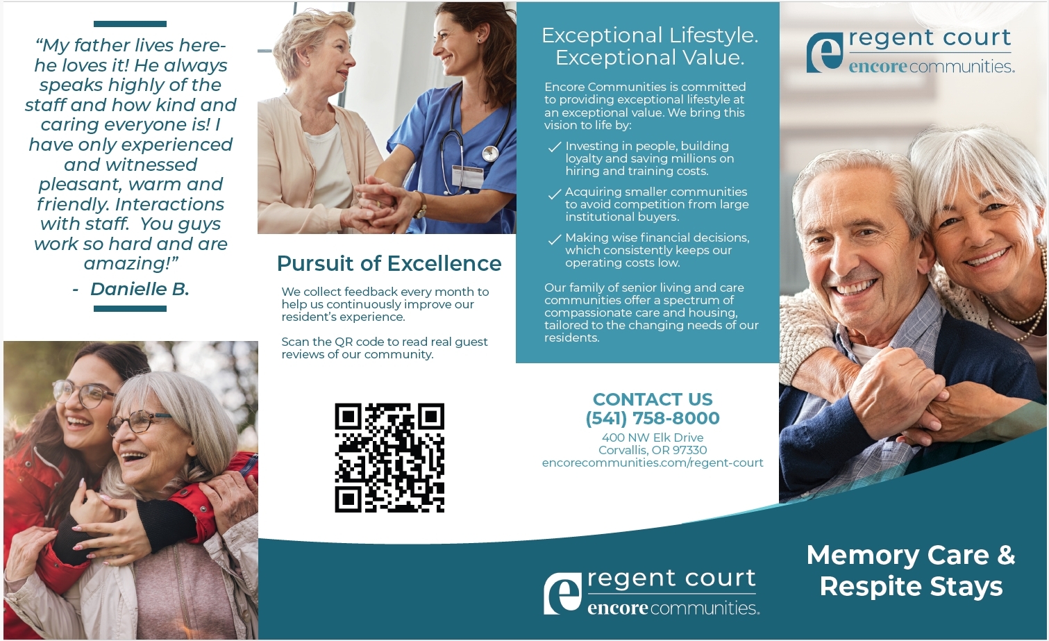 Regent Court Roll Fold Brochure