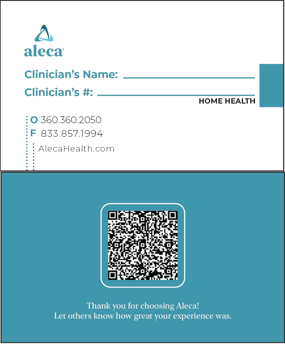 Aleca Clinician Cards - Copy Selection