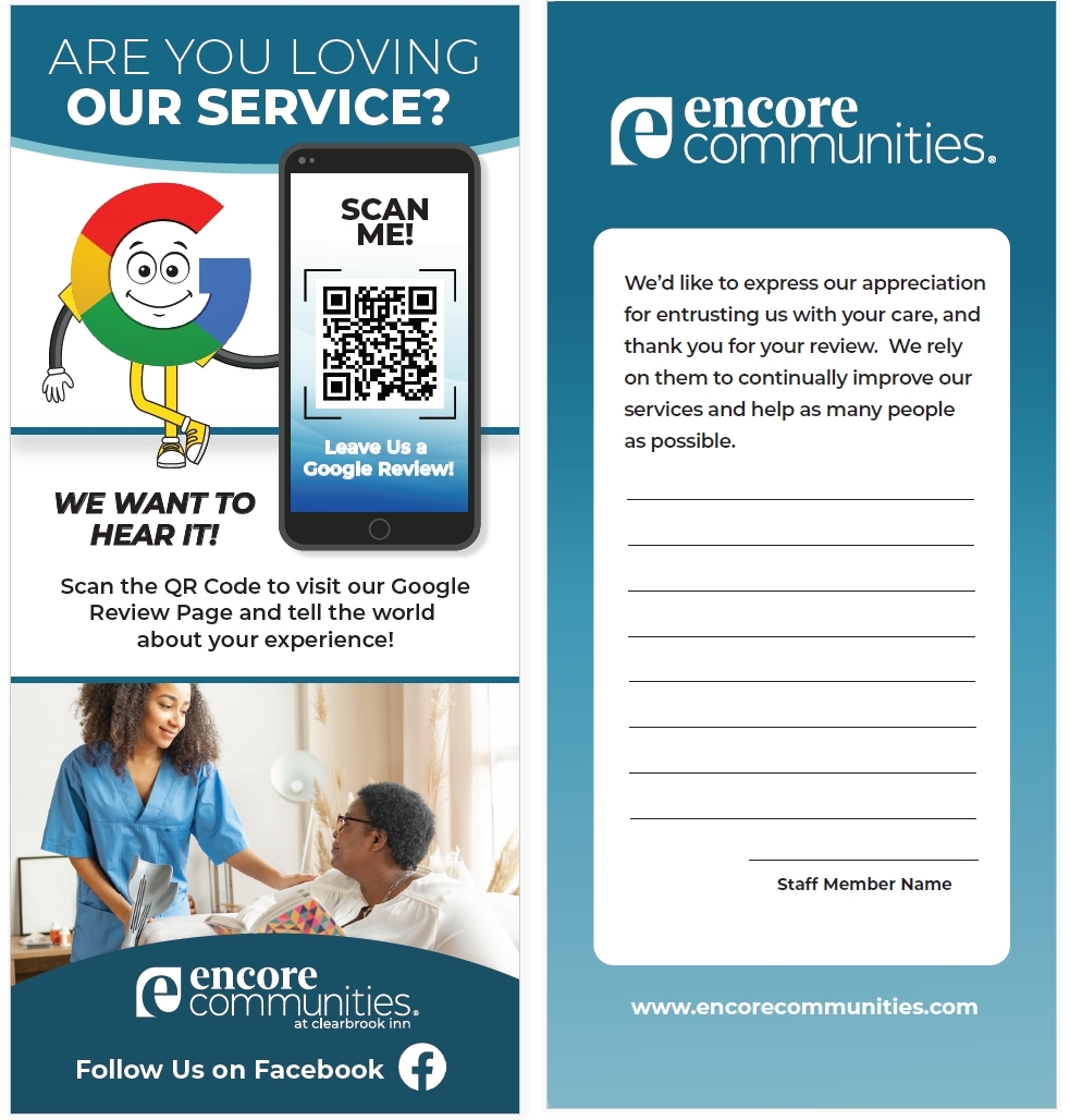 Google Rack Card - Clearbrook Inn