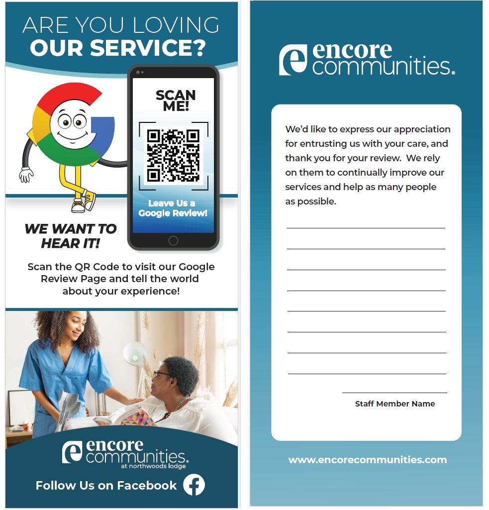 Google Rack Card - Northwoods Lodge