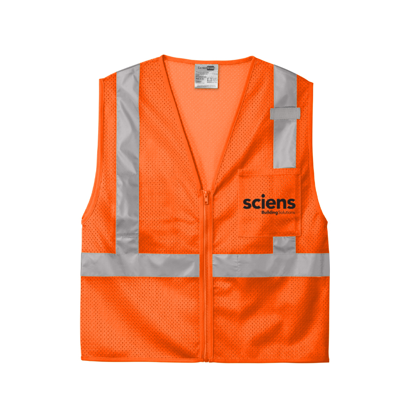 CornerStone ANSI 107 Class 2 Mesh Zippered Vest with Pocket