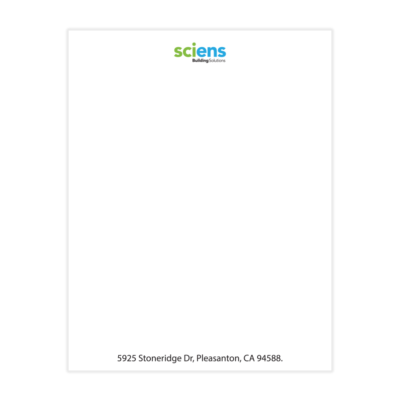8.5" x 11" White Letterhead