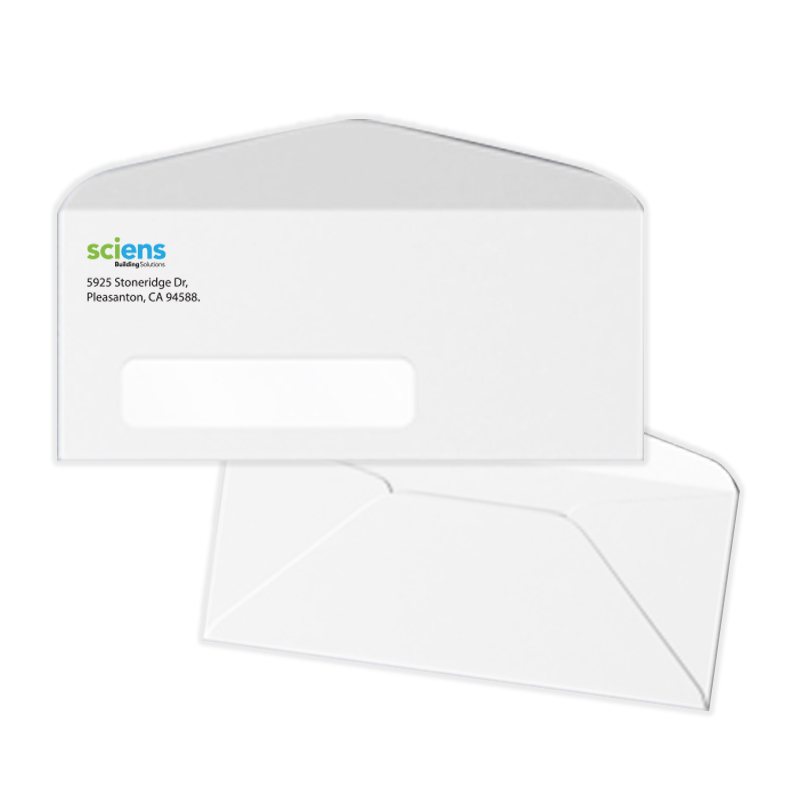 #10 White Window Envelope