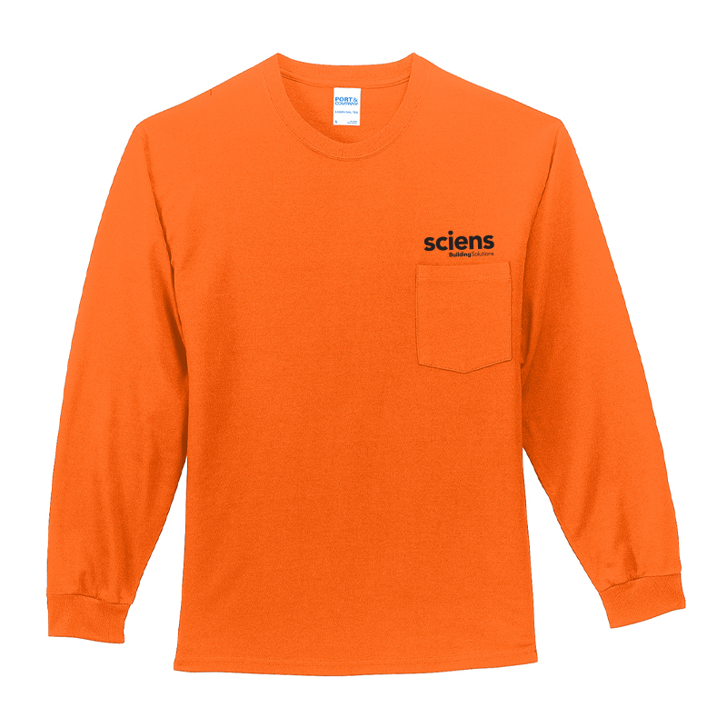 Port & Company Long Sleeve Essential Pocket Tee