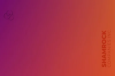 Shamrock Zoom Virtual Background - Orange Gradient