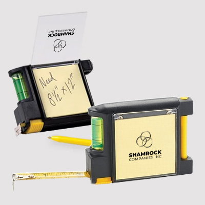 Built2Work 3-in-1 Tape Measure with Pen and Level