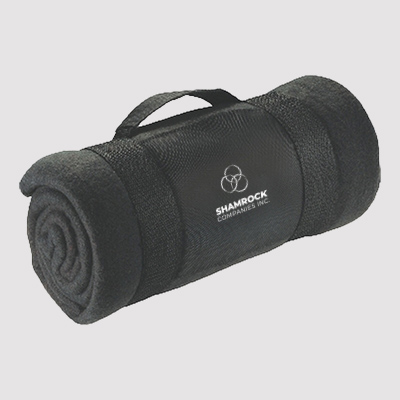 Roll-Up Fleece Blanket with Carrying Strap