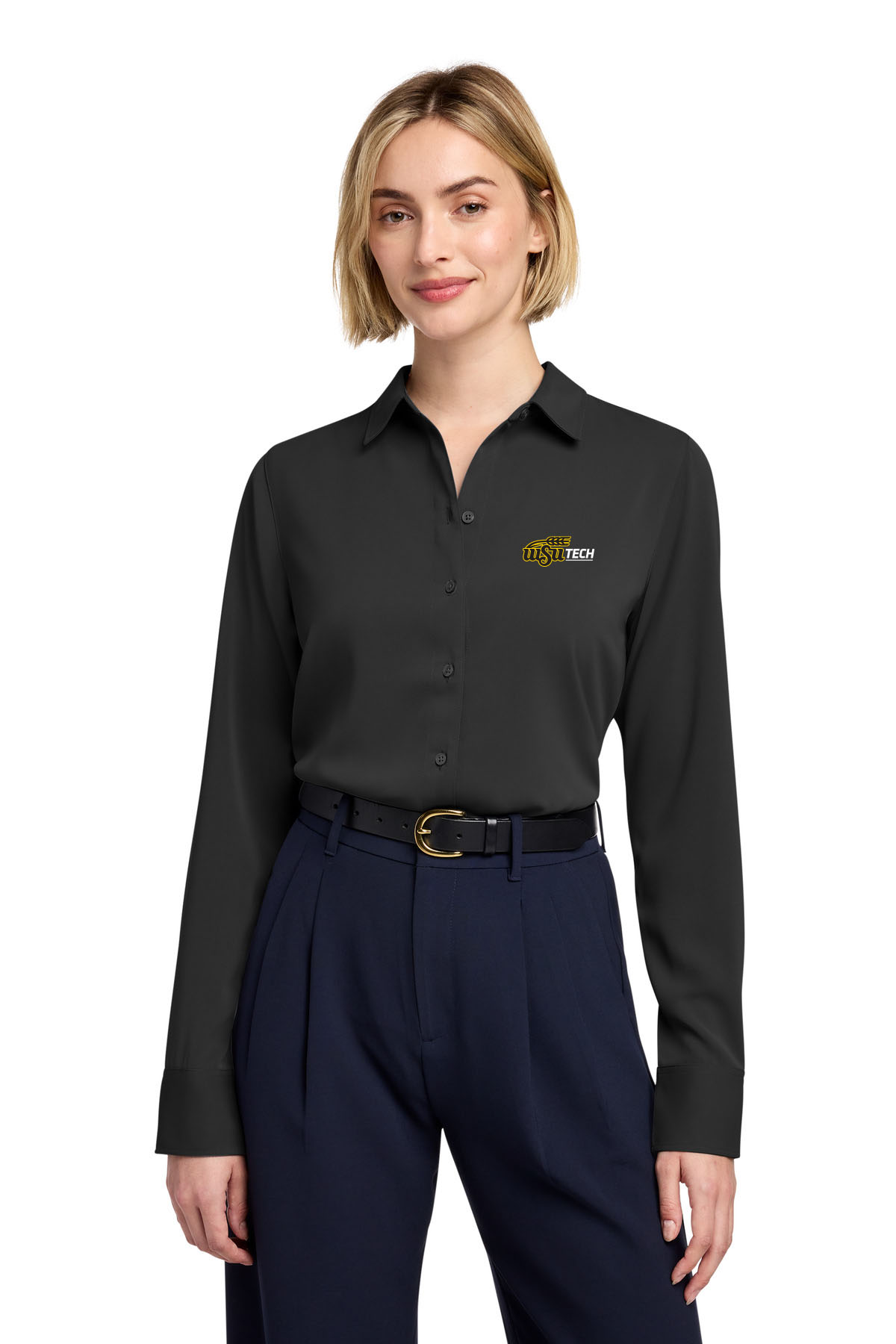 Brooks Brothers Women's Full-Button Satin Blouse BB18007