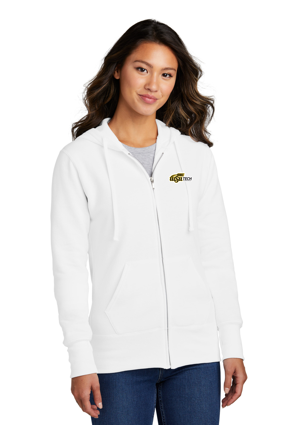 Port & Company Ladies Core Fleece Full-Zip Hooded Sweatshirt LPC78ZH